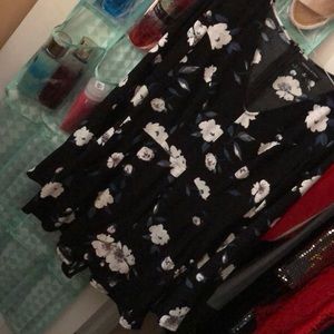 Black floral romper